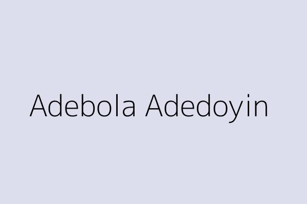 Adebola Adedoyin